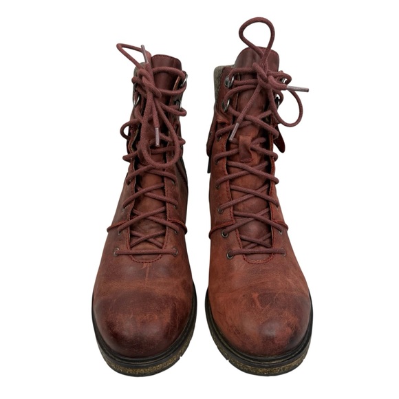 AETREX Aubrey Brownish Red Leather Hiking Waterproof Boots Women's US Size 8.5 - Picture 3 of 16